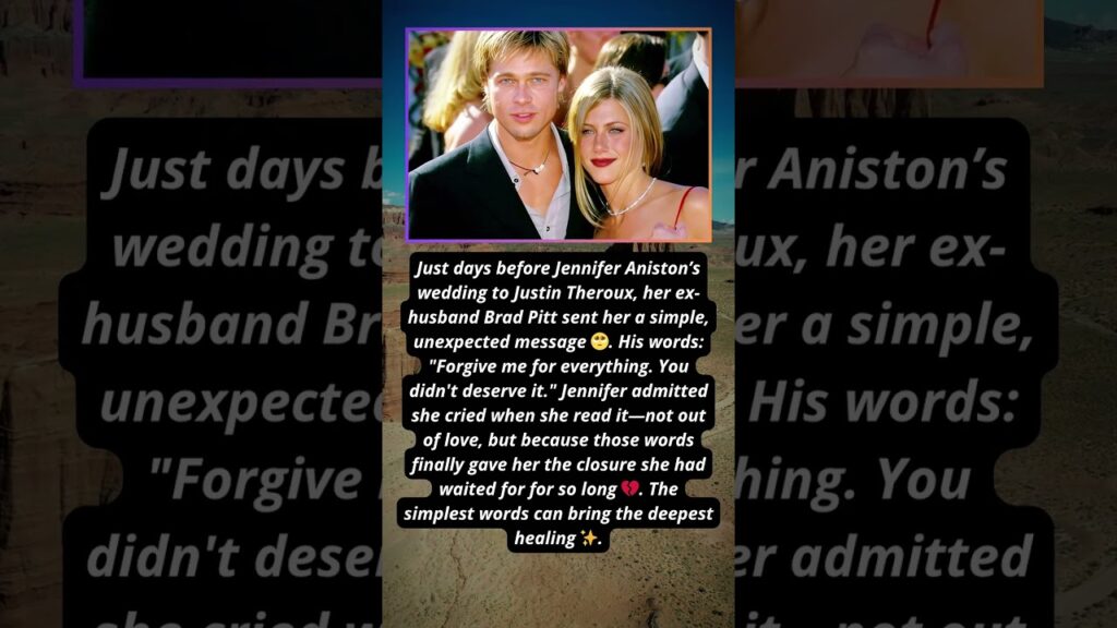 Brad Pitt’s Message Days Before Jennifer Aniston’s Wedding 🤯 Brad Pitt's Message Days Before Jennifer Aniston's Wedding 🤯