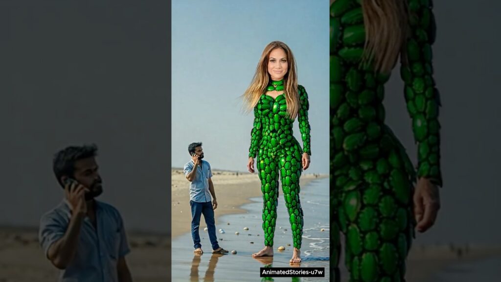 Jennifer Lopez covered in millions of green beetles saved by farmer #animals #men #treatment