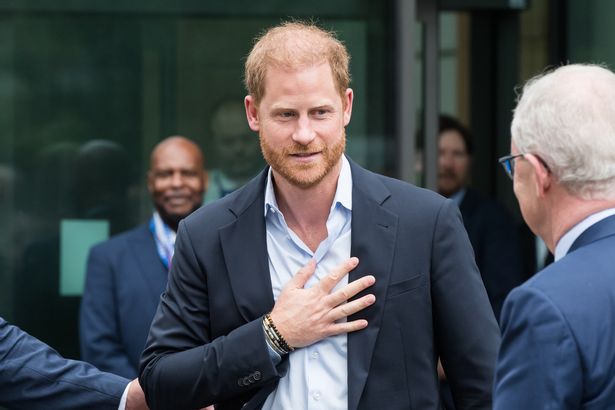 Harry during a visit to the Centre for Blast Injury Studies 