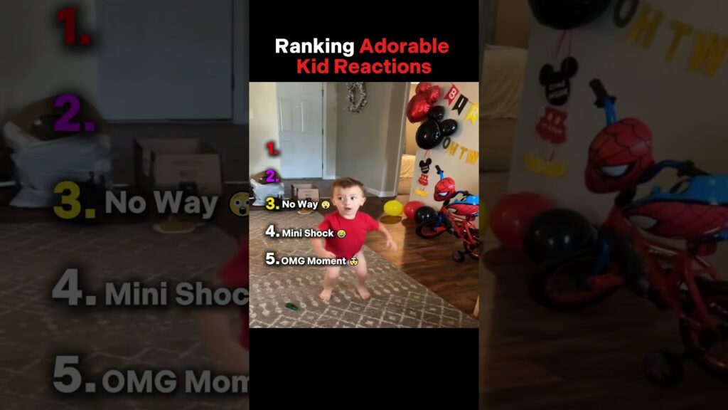 Ranking Adorable Kid Reactions #shorts