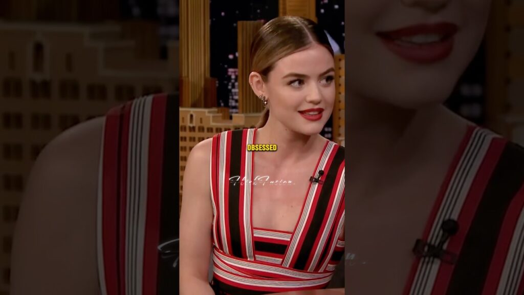 She's blushing 😜😅 #jimmy fallon #lucy hale #shorts
