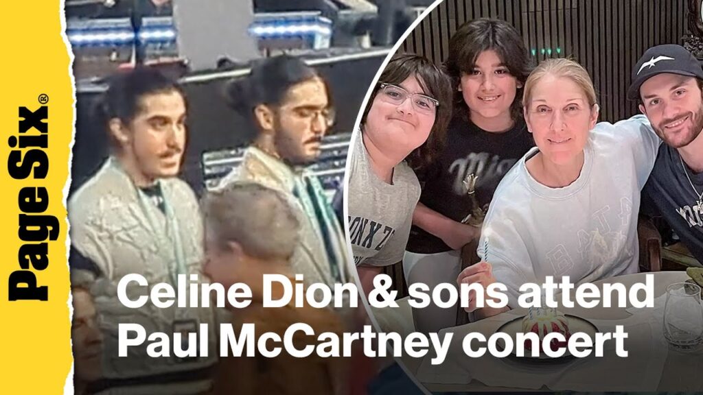 Celine Dion and her sons attend Paul McCartney concert in Las Vegas Celine Dion and her sons attend Paul McCartney concert in Las Vegas