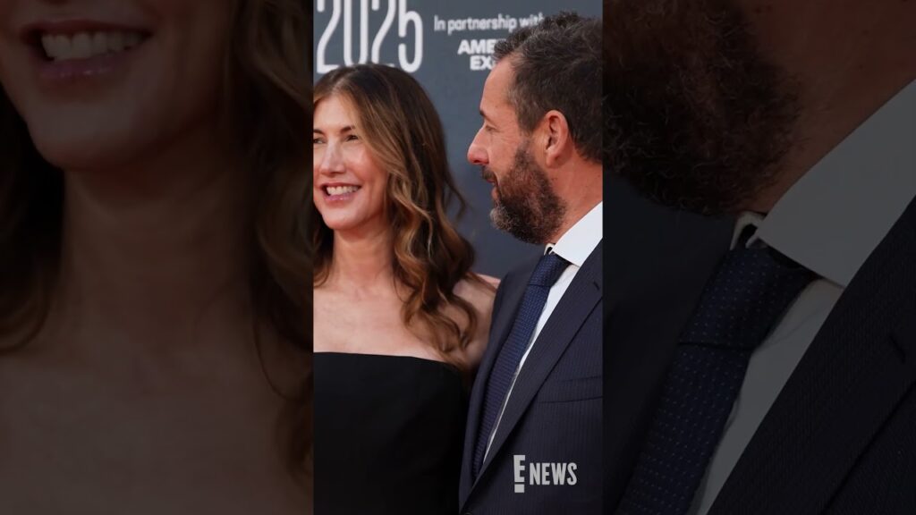 This couple. 😍 Jackie Sandler and Adam Sandler attend the "Jay Kelly" Headline Gala in London.
