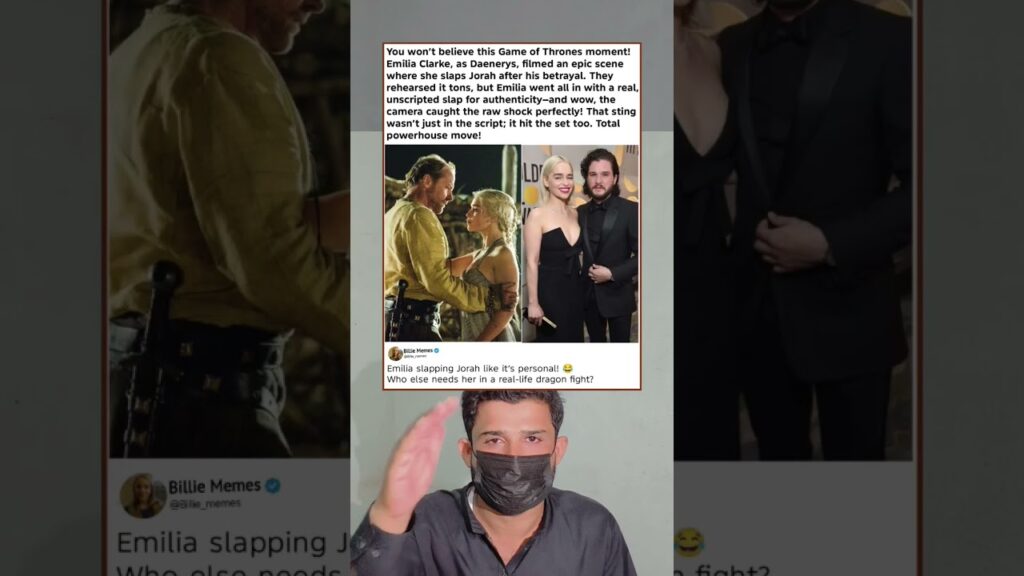 Emilia Clarke’s Epic Slap in Game of Thrones! 😱 Dragon Queen!"#memes#shortsvideo#shorts