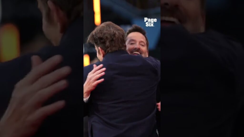Bradley Cooper greets Jeremy Strong & Jeremy Allen White in the BFI London Film Festival #shorts