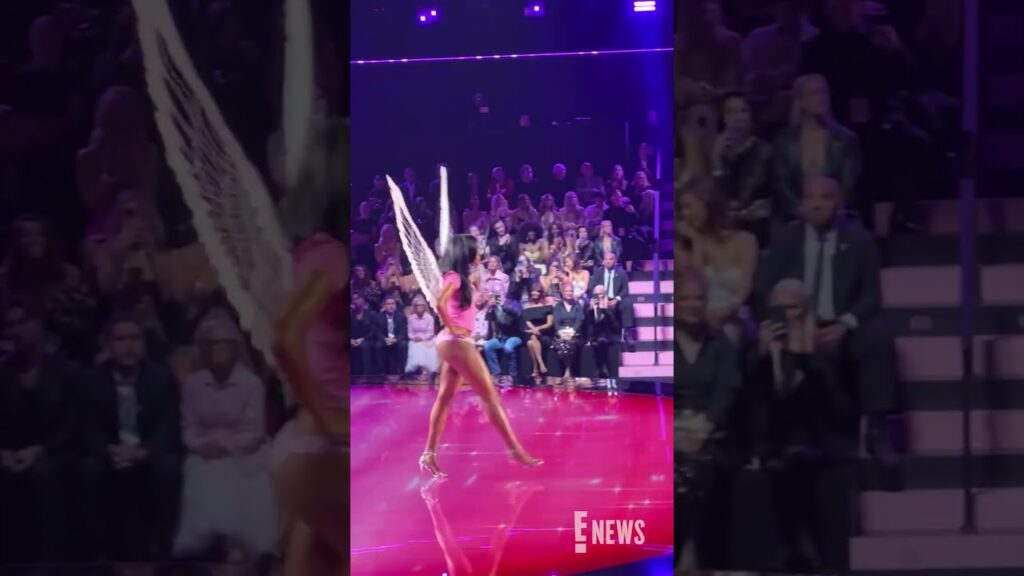 Angel Reese is a vision on the #VSFashionShow runway. 🩷