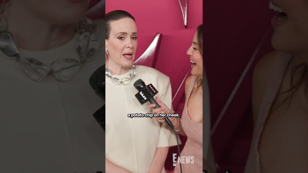 We will do anything for the footage of Sarah Paulson spitting a piece of chip on Kim Kardashian