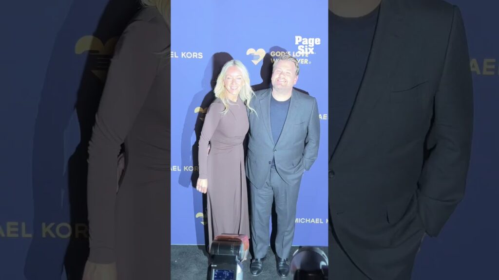 James Corden and wife Julia Carey attend God's Love We Deliver Golden Heart Awards in NYC 🖤 #shorts