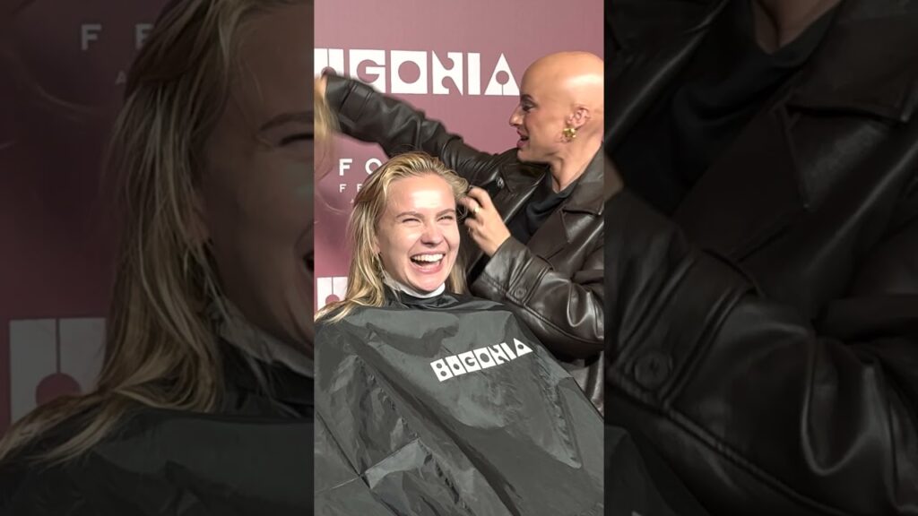 Moviegoers get heads shaved for free tickets to LA screening of Emma Stone’s ‘Bugonia’ #shorts