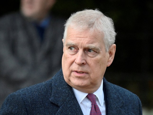Andrew, Duke of York attends the Royal Family's Christmas Day service at St. Mary Magdalene's church