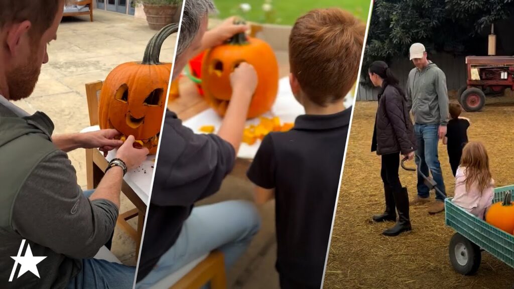 Meghan Markle & Prince Harry Take Archie & Lilibet To Pumpkin Patch