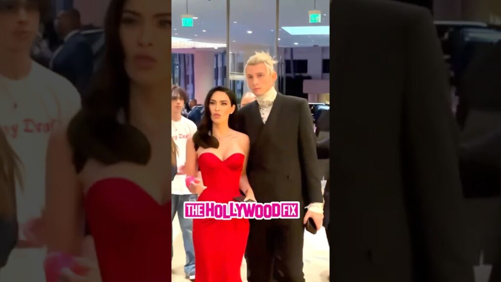 MGK & Megan Fox Are Mobbed By Fans While Leaving Clive Davis's Grammy Party In Beverly Hills, CA