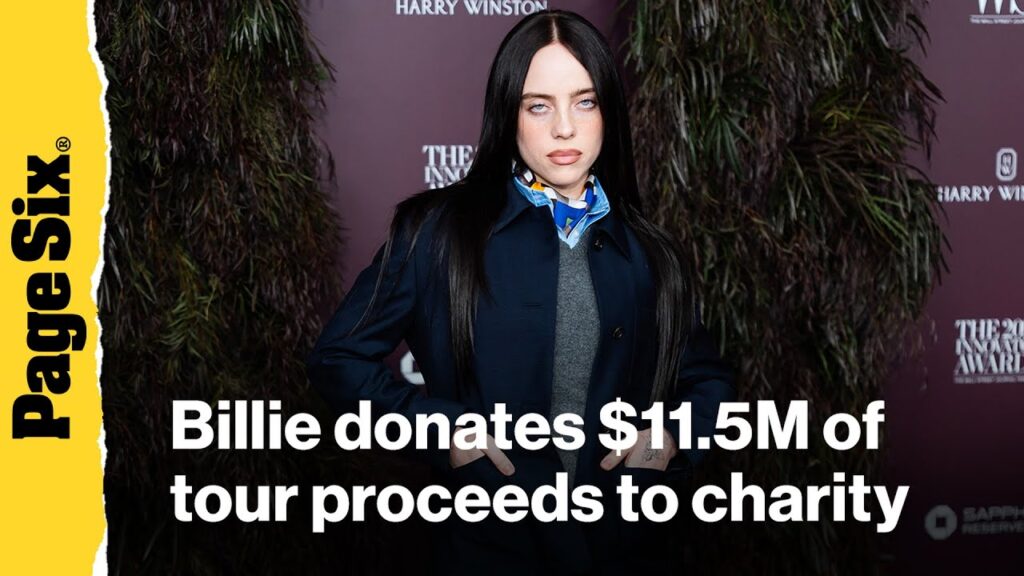 Billie Eilish donates $11.5 million of tour proceeds to charity, calls out billionaires