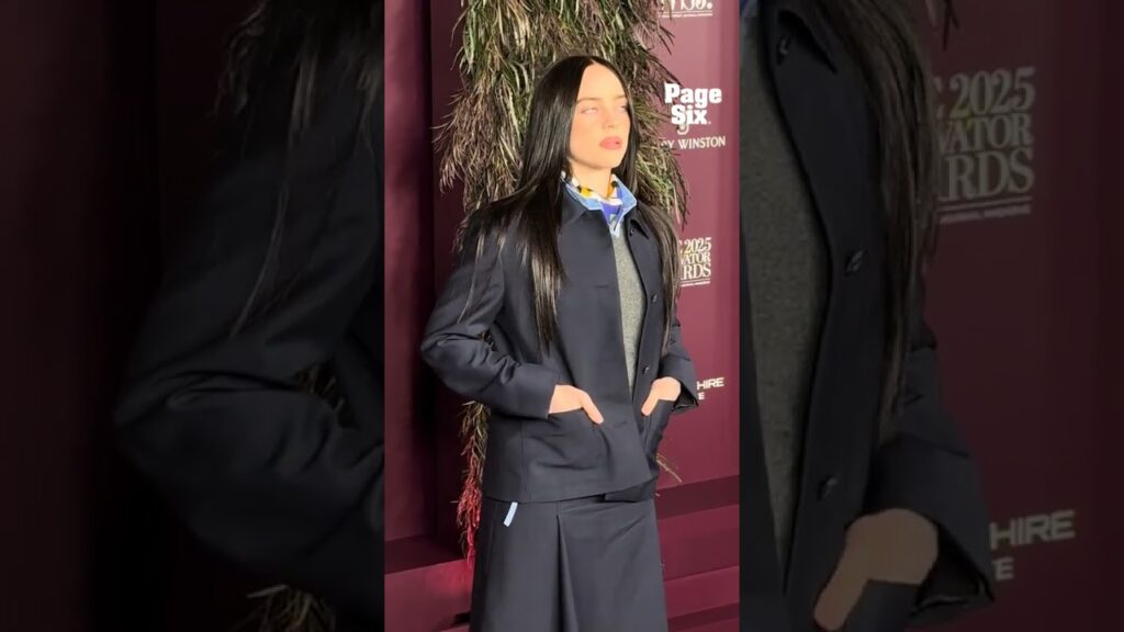 Billie Eilish was serving looks at the 2025 WSJ. Magazine Innovator Awards carpet in NYC 🖤 #shorts