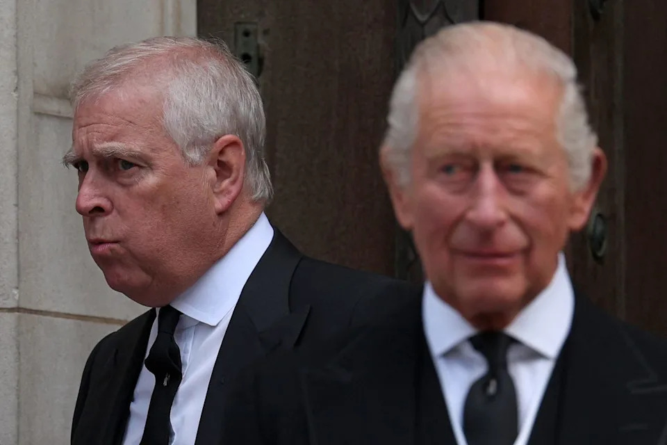 Getty Images Prince Andrew and King Charles in September 2025
