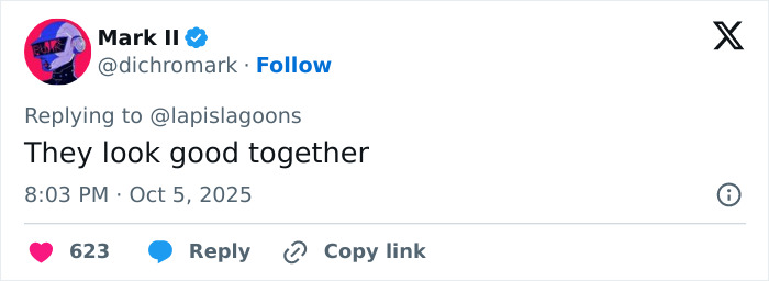 Screenshot of a Twitter reply praising Lana Del Rey's husband for being classier after backlash over Meghan Markle's video.
