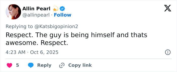 Tweet by Allin Pearl praising Lana Del Rey's husband for being classier amid backlash over Meghan Markle video.