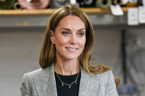 Kate layered the Boden cashmere tee under a Bella Freud blazer