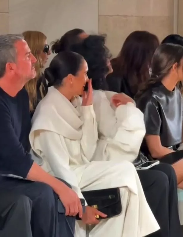 Meghan appeared to laugh