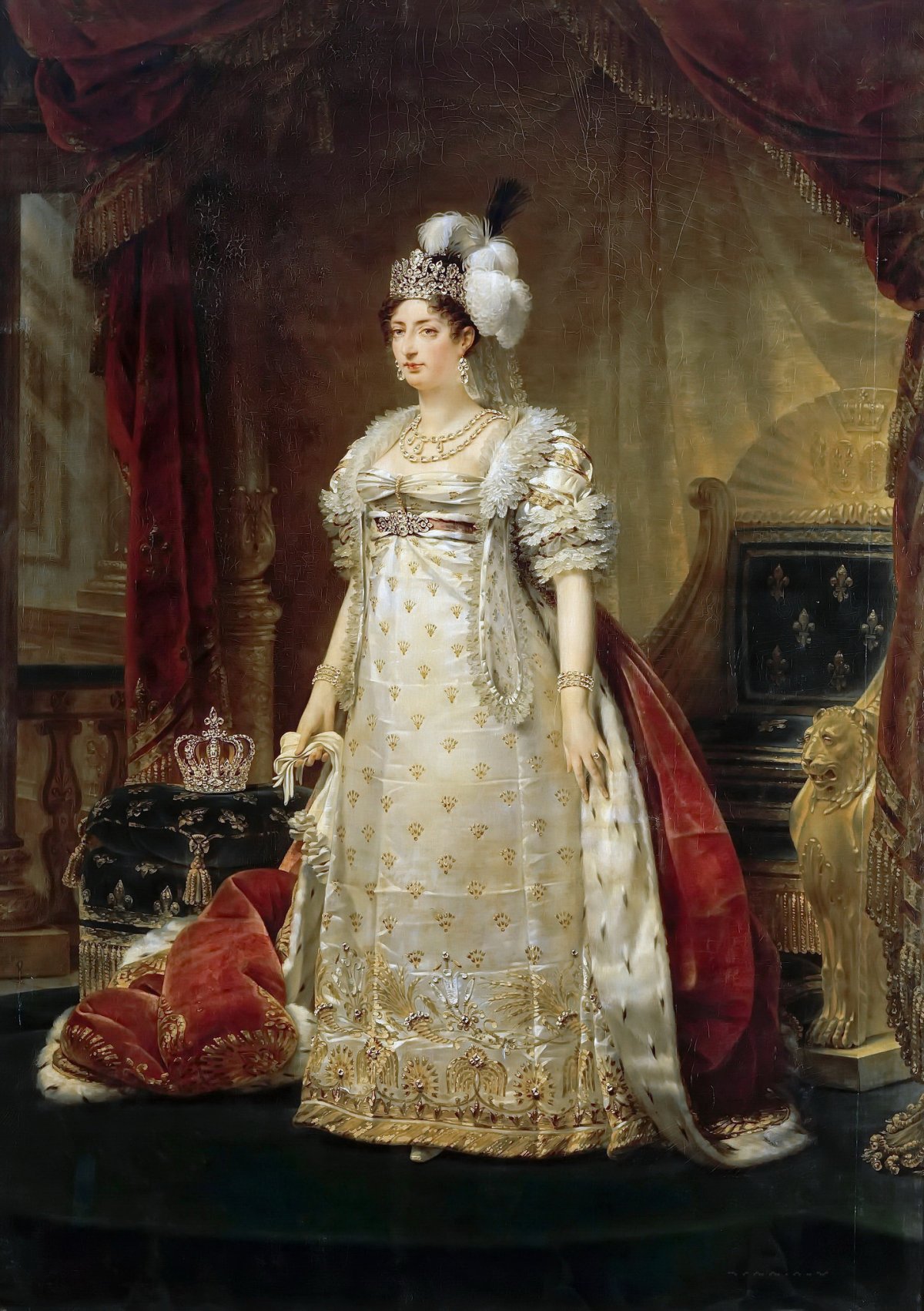 State portrait of the Duchess of Angoulême, painted ca. 1816 by Antoine-Jean Gros (Department of Paintings of the Louvre)