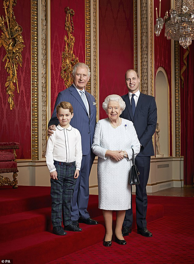 A new Royal portrait in 2020 reflected a 'slimmed-down' version of the Monarchy that included the first three heirs to the throne