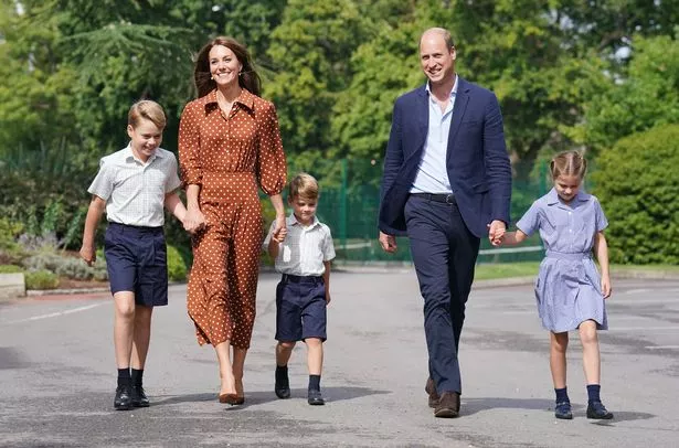 Prince Louis, Prince William, Kate Middleton, Princess Charlotte, Prince George 