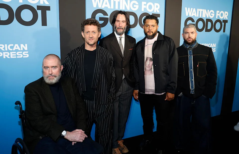 Michael Patrick, Alex Winter, Keanu Reeves, Brandon J. Dirden and Jamie Lloyd