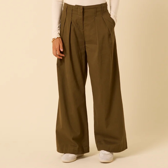 Nobody's Child Green Pleated Trousers