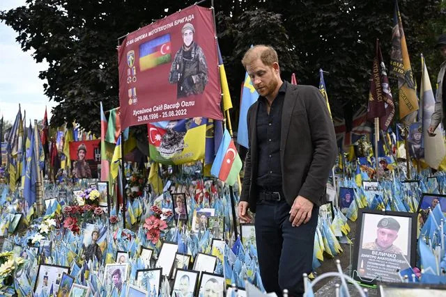 Emmi Korhonen/Lehtikuva/Shutterstock Prince Harry in Kyiv, Ukraine on Sept. 12, 2025.
