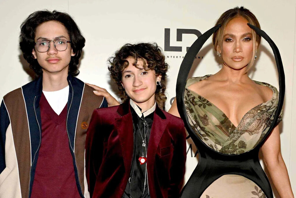 Jennifer Lopez Poses with Her Twins, 17, at “Kiss of the Spider Woman” N.Y.C Screening