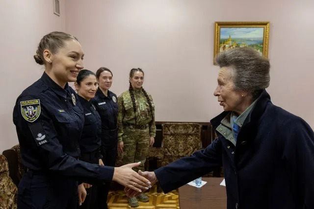 Thomas Peter - Pool/Getty Princess Anne in Kyiv, Ukraine on Sept. 30, 2025.