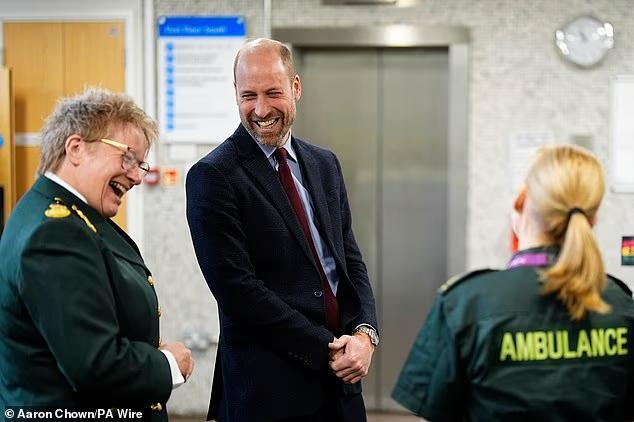 Prince William visits paramedics at London Ambulance Service HQ