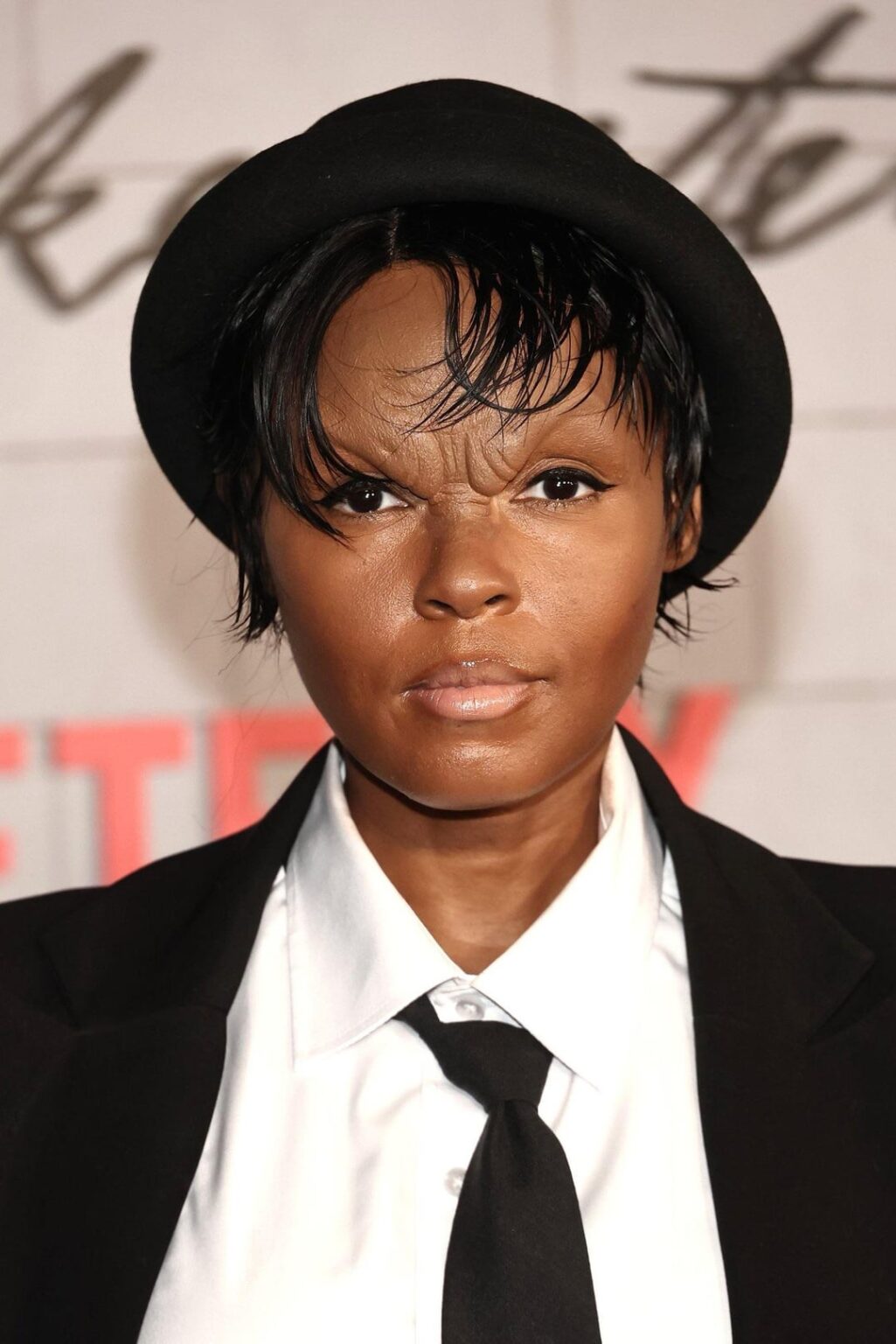 Janelle Monáe attends the Los Angeles premiere of "Frankenstein".