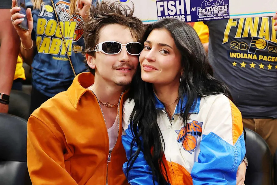 Gregory Shamus/Getty Timothée Chalamet and Kylie Jenner at the 2025 NBA Playoffs in Indianapolis on May 31, 2025
