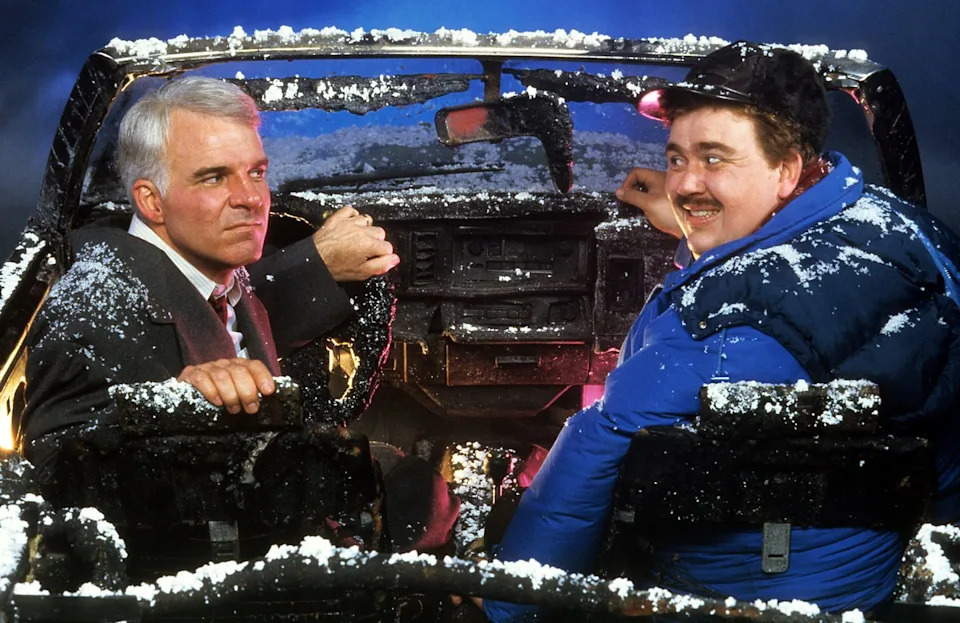 steve martin and john candy in 'planes, trains & automobiles'