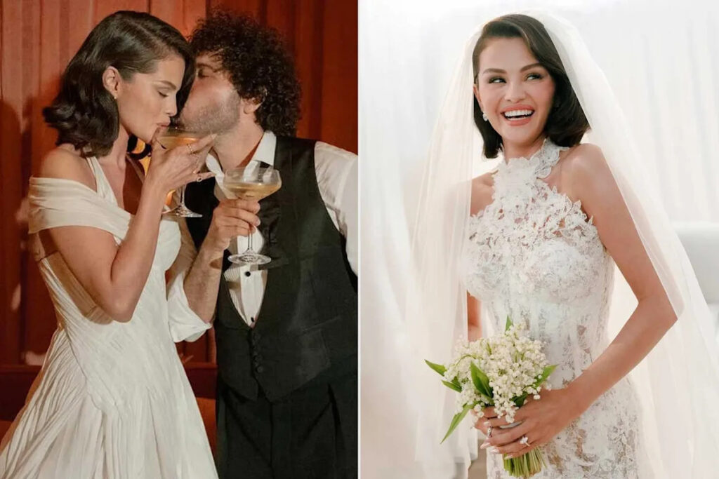 Selena Gomez Shares the First Look at Her Wedding Reception Dress in New Photos from Her and Benny Blanco’s Big Day Selena Gomez Shares the First Look at Her Wedding Reception Dress in New Photos from Her and Benny Blanco's Big Day
