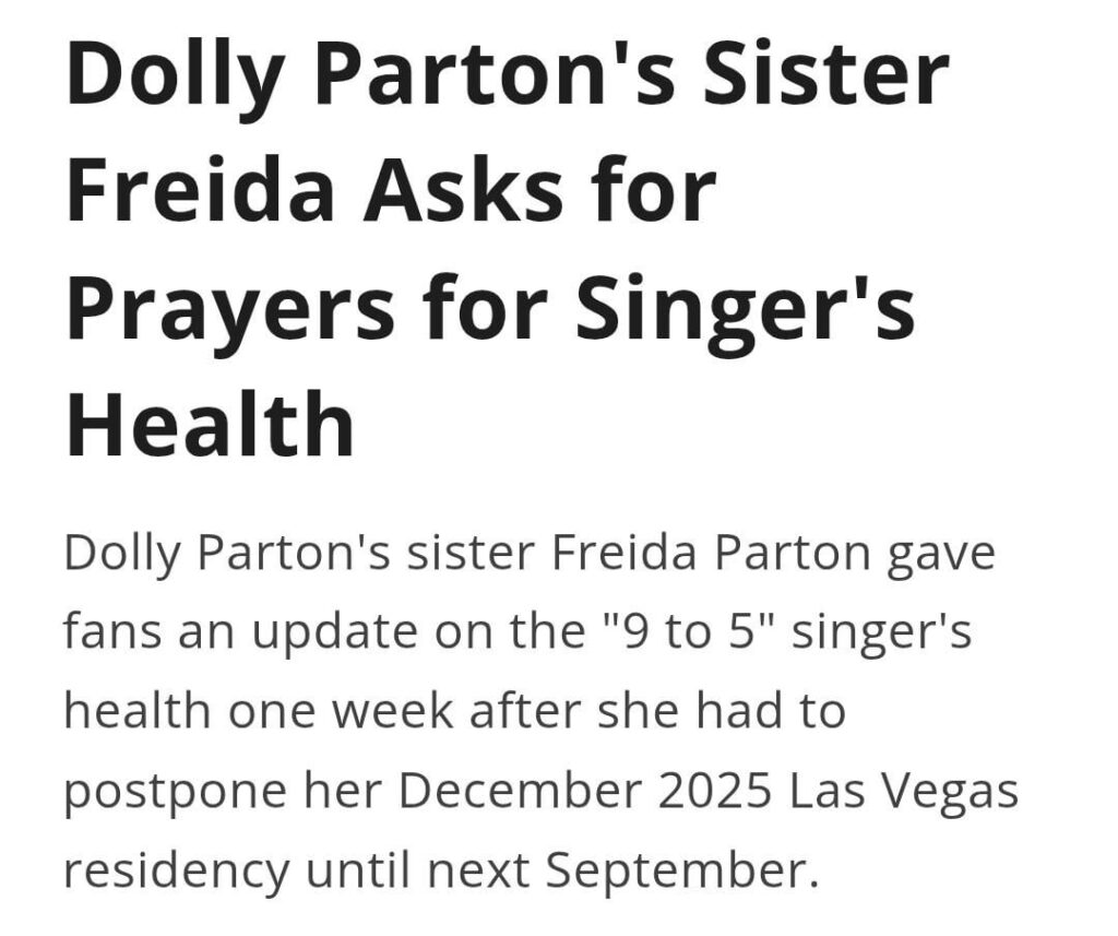 Dolly Parton's sister asks for prayers for singer's health