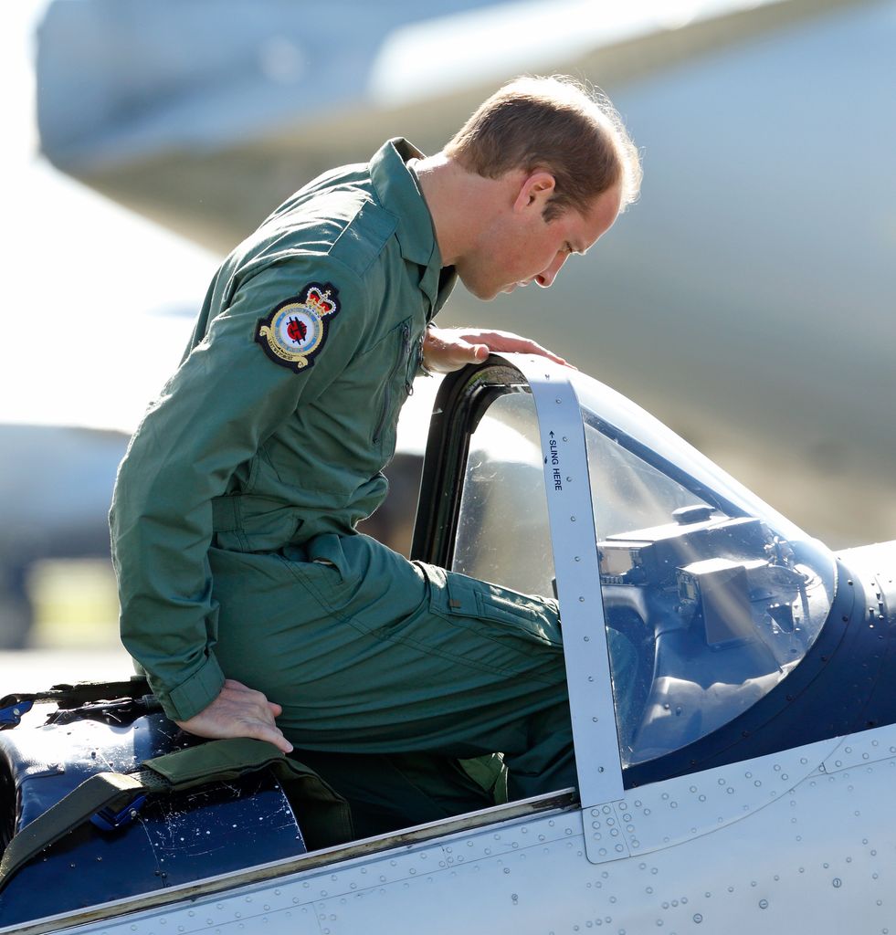 CONINGSBY, UNITED KINGDOM - SEPTEMBER 22: (EMBARGOED FOR PUBLICATION IN UK NEWSPAPERS UNTIL 48 HOURS AFTER CREATE DATE AND TIME) Prince William, Duke of Cambridge (Honorary Air Commandant of Royal Air Force Coningsby) prepares to take off in a Chipmunk aircraft during a visit to RAF Coningsby to observe the 100th Anniversary Parade of 29 (Reserve) Squadron on September 22, 2015 in Coningsby, England. (Photo by Max Mumby/Indigo/Getty Images)