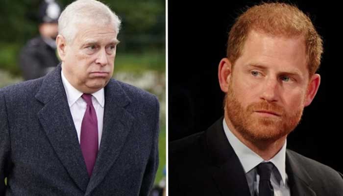 Prince Andrew and Prince Harry: File photo