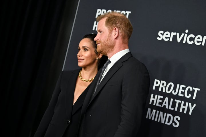The Sussexes at the Project Healthy Minds Gala on Thursday night.
