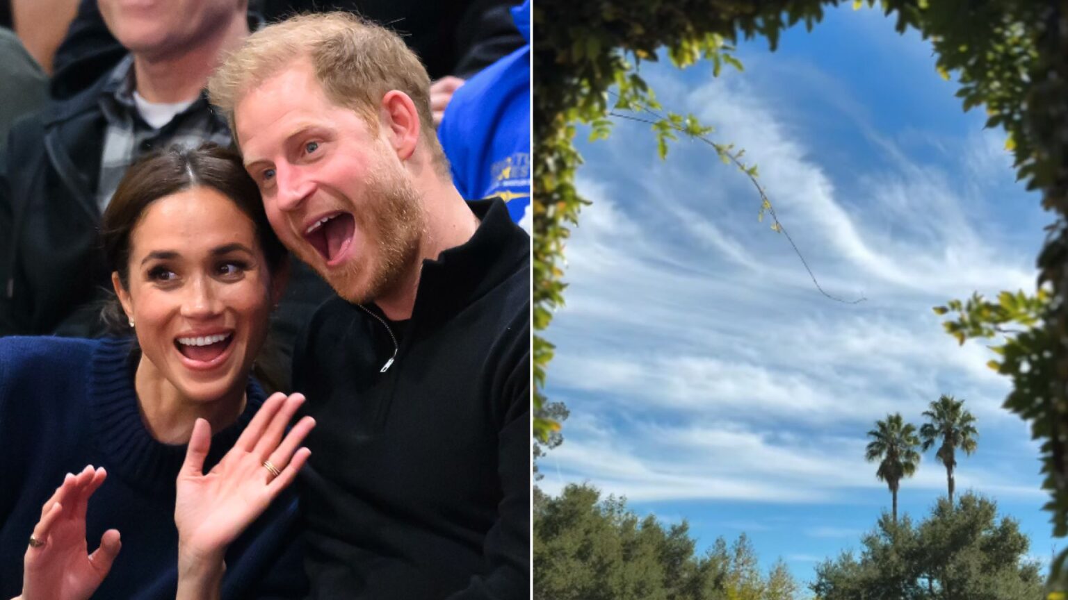 Meghan Markle and Prince Harry pose with funny expressions, as Meghan makes a romantic reference to her royal husband on Instagram