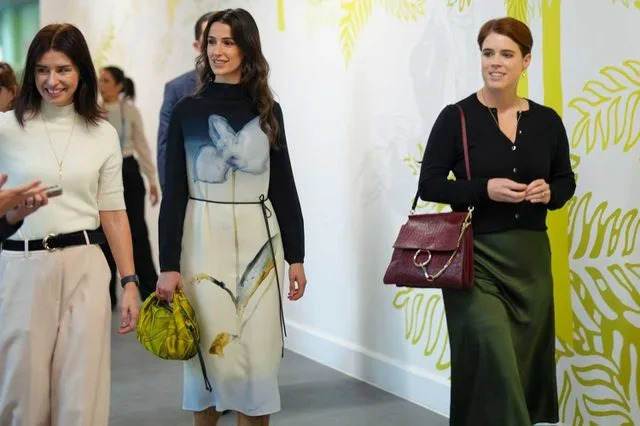 Princess Eugenie/Instagram Princess Rajwa al Hussein and Princess Eugenie tour Springfield University Hospital and St. George's Mental Health NHS trust on Oct. 14, 2025