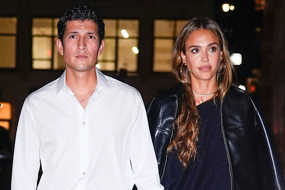 XNY/Star Max/GC Images Danny Ramirez and Jessica Alba are seen on September 17, 2025 in New York City.