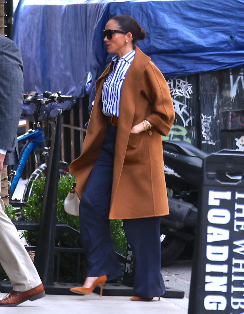 Meghan Markle was spotted stepping out for lunch with BFF Serena Williams and husband Prince Harry on Friday. AbacaPress / SplashNews.com