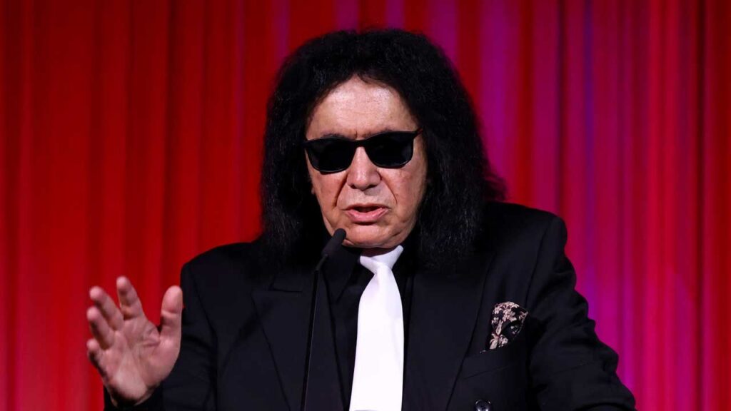 Gene Simmons recovering at home after Malibu car crash Gene Simmons speaking in front of a red curtain