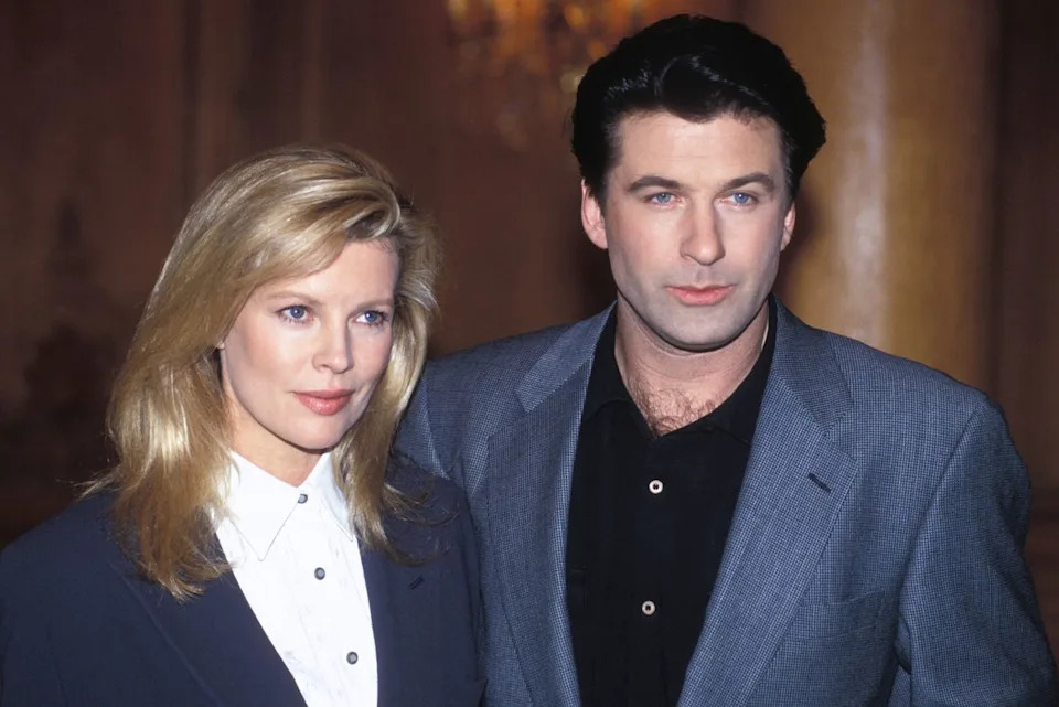 ARNAL/Gamma-Rapho via Getty  Kim Basinger and Alec Baldwin in Paris 1994