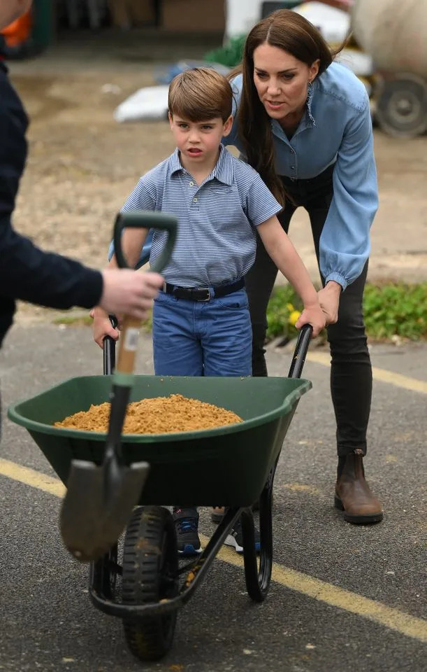 Getty Prince Louis and Kate Middleton on May 8, 2023