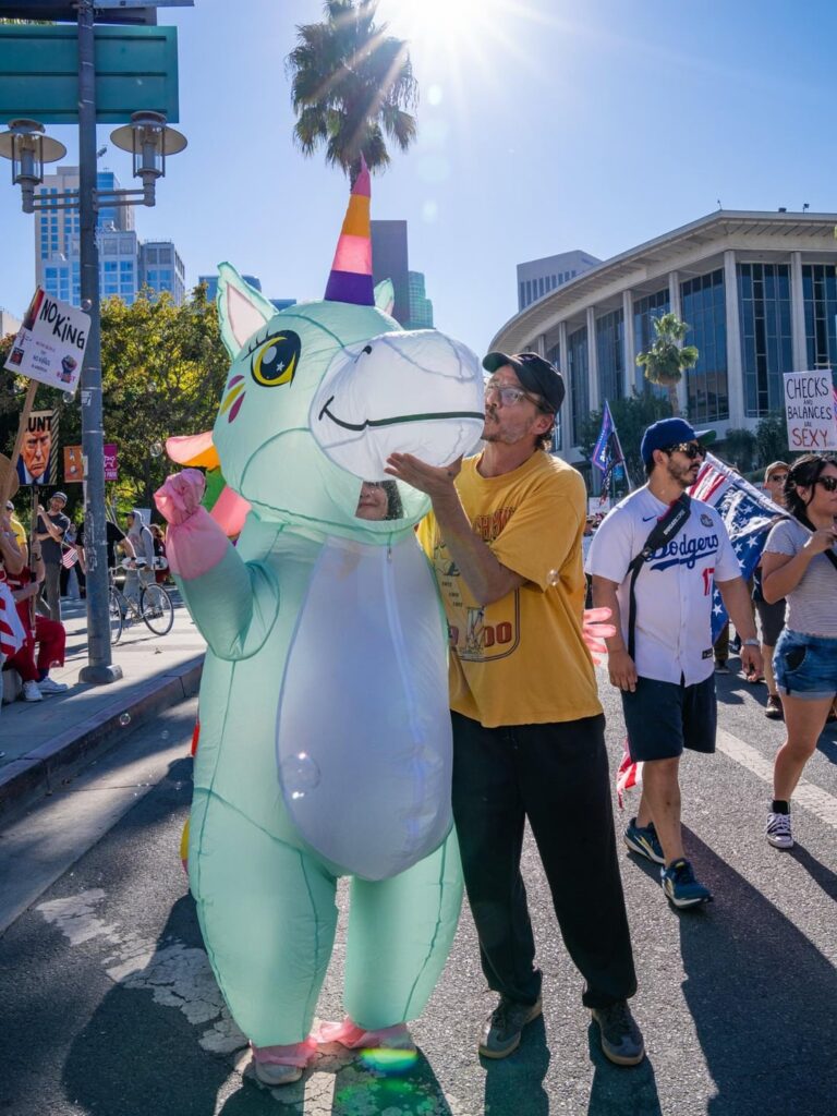 Pedro Pascal at the Los Angeles "No Kings" protest