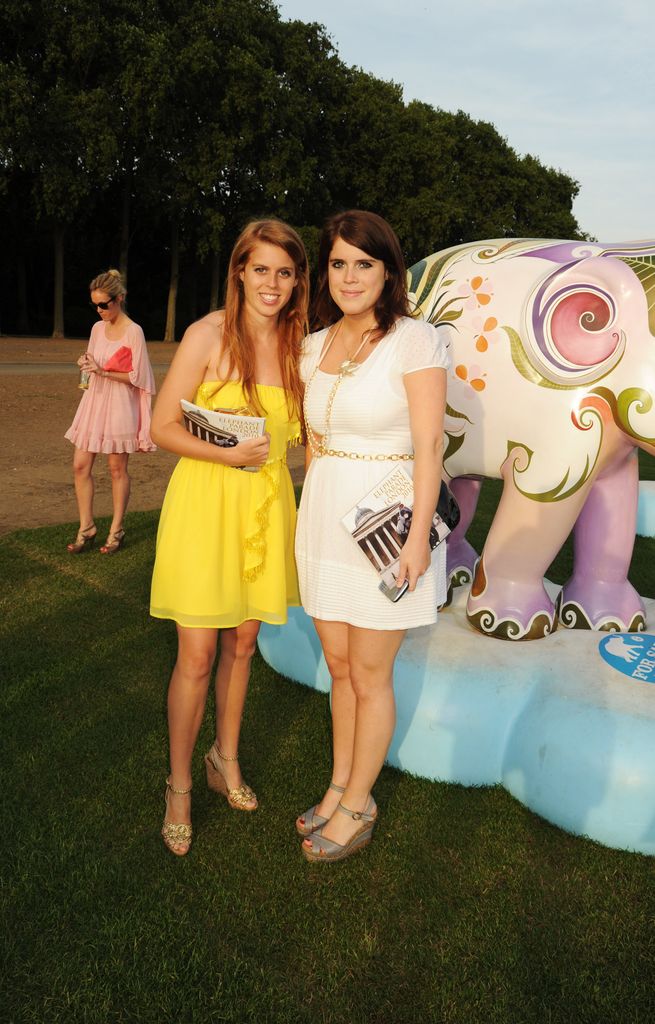 A photo of Princess Beatrice wearing a yellow dress 