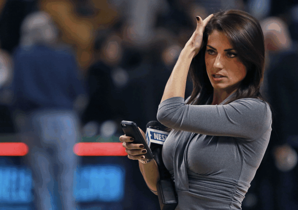 CBS’s Jenny Dell Spotted Dancing In Viral Sideline Interview Download app from appStore